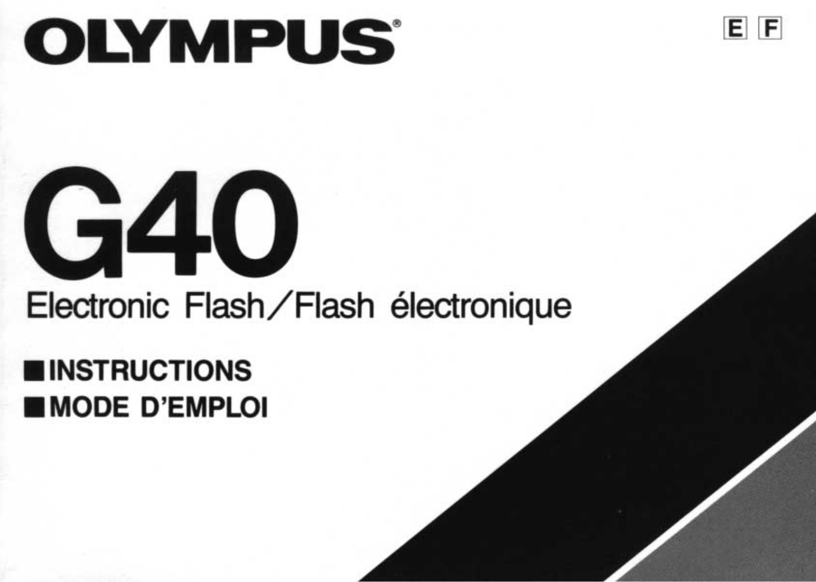 OLYMPUS G40 User Manual