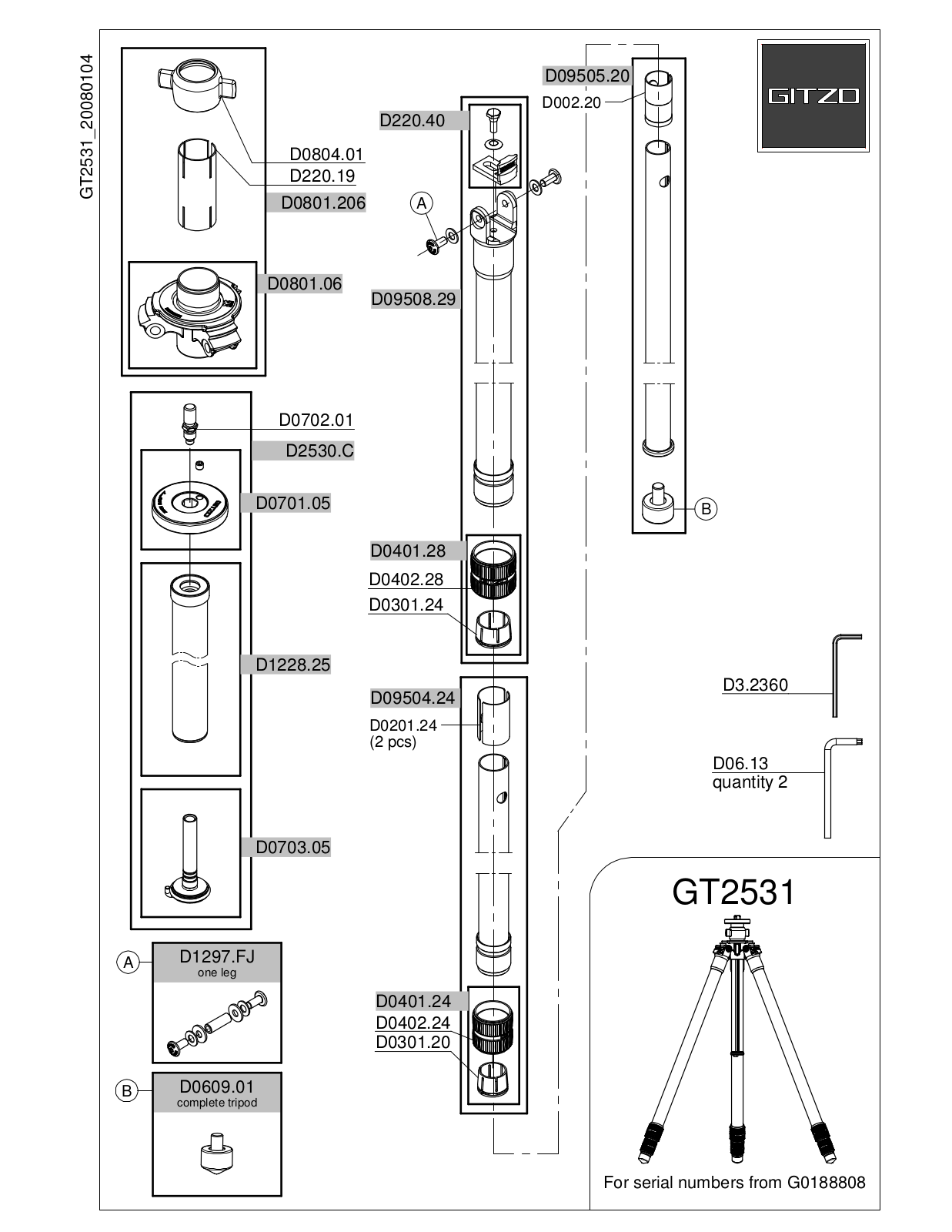 Gitzo GT2531 User Manual