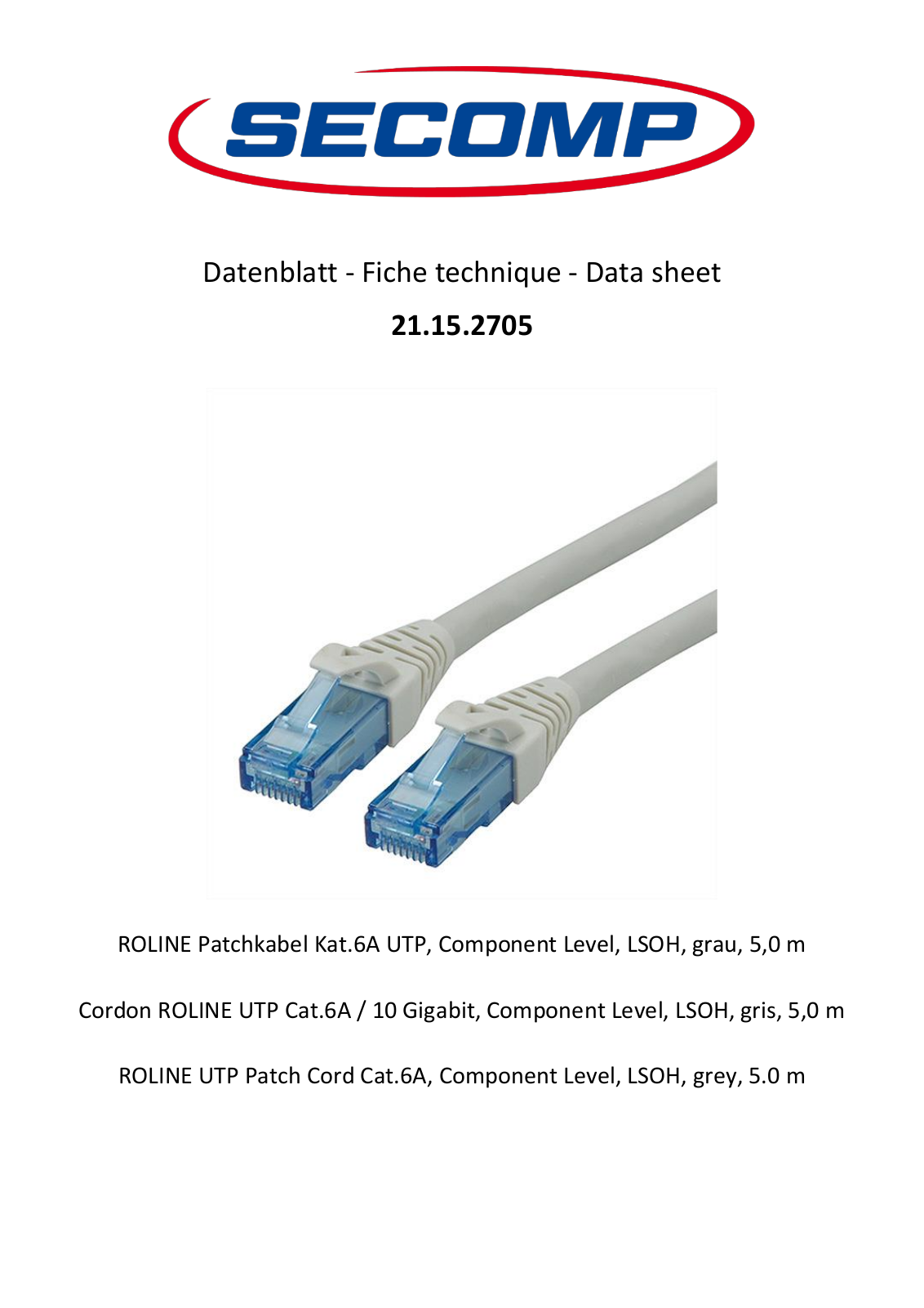 Roline 21.15.2705 User Manual