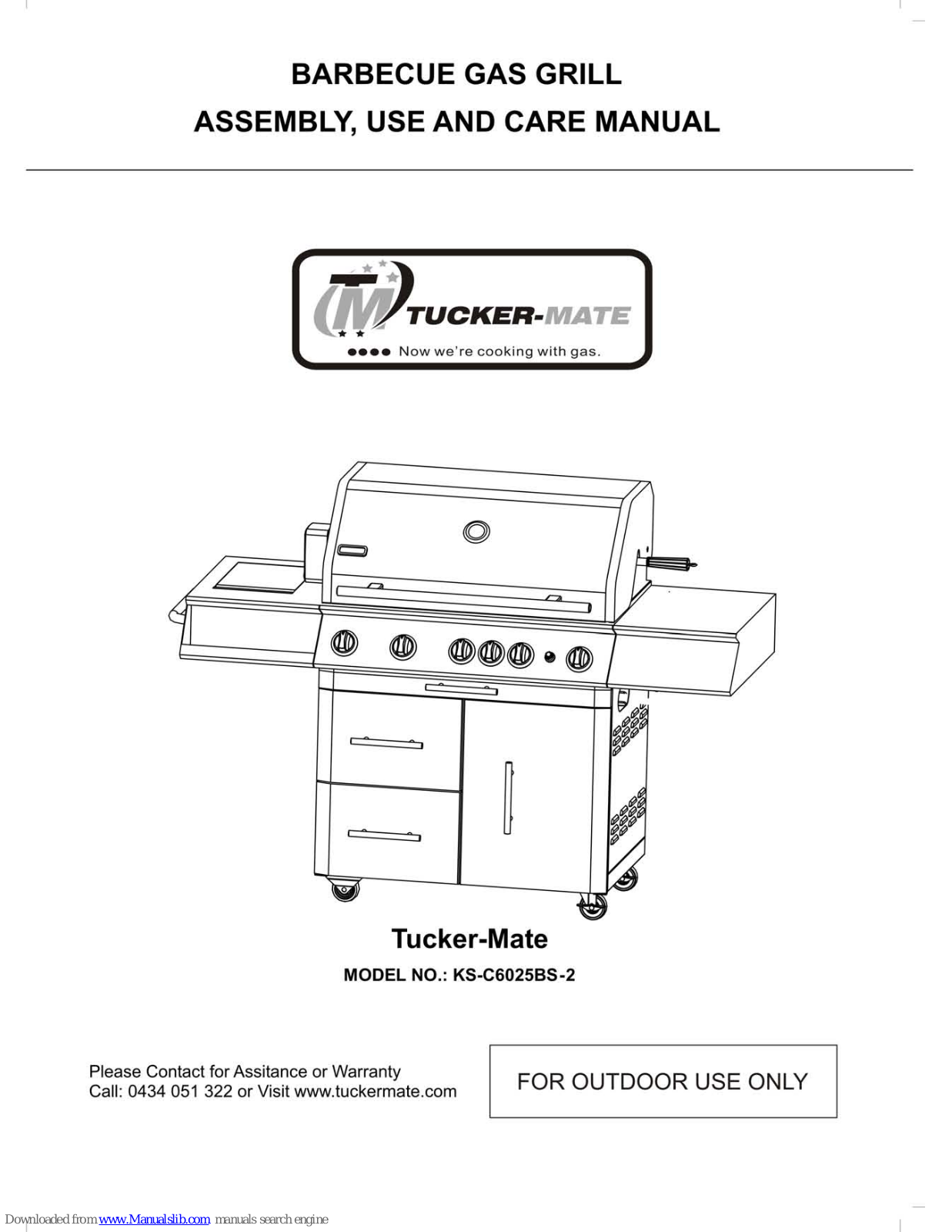 Tucker-Mate KS-C6025BS-2 Assembly, Use And Care Manual - ManualMachine.com