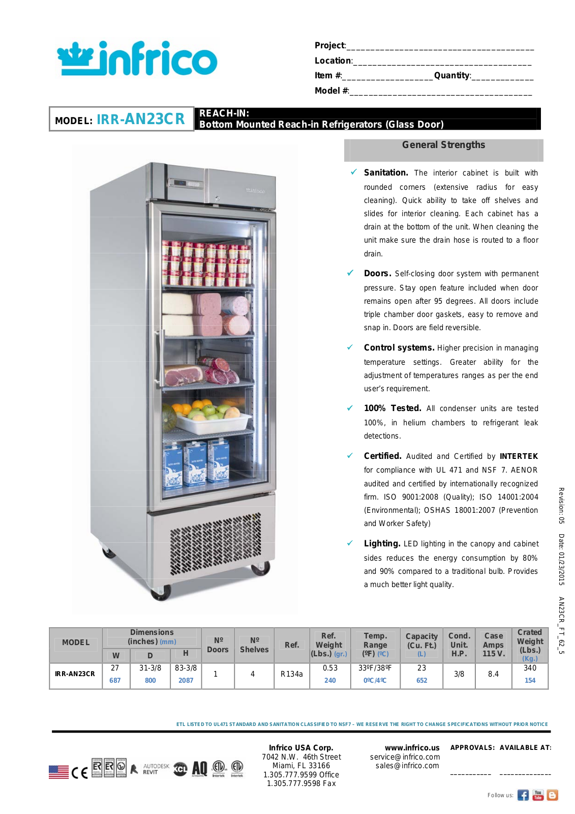 Infrico IRR-AN23CR User Manual