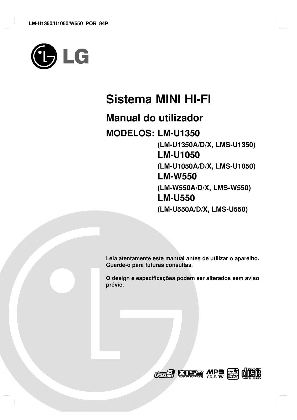 Lg LM-U1050A, LM-U1350A User Manual