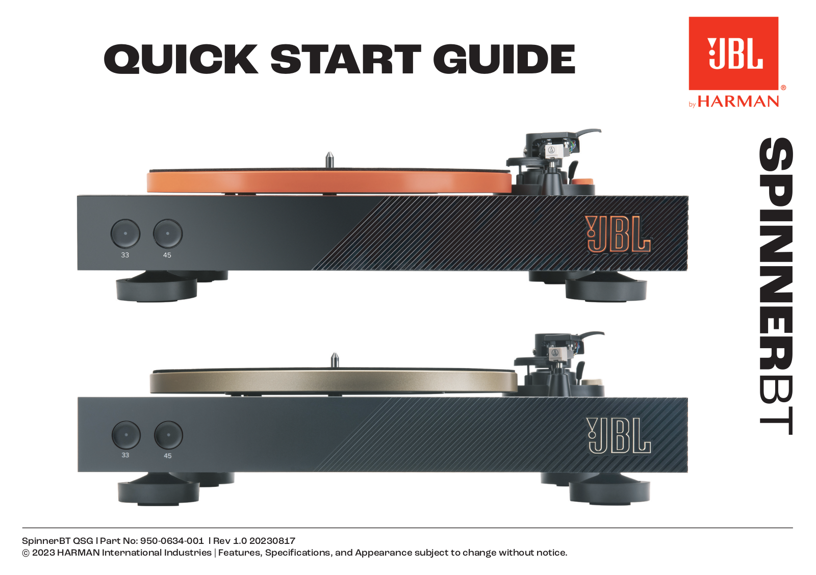 JBL JBL Spinner BT Quick Start Guide (Multilingual) - ManualMachine.com