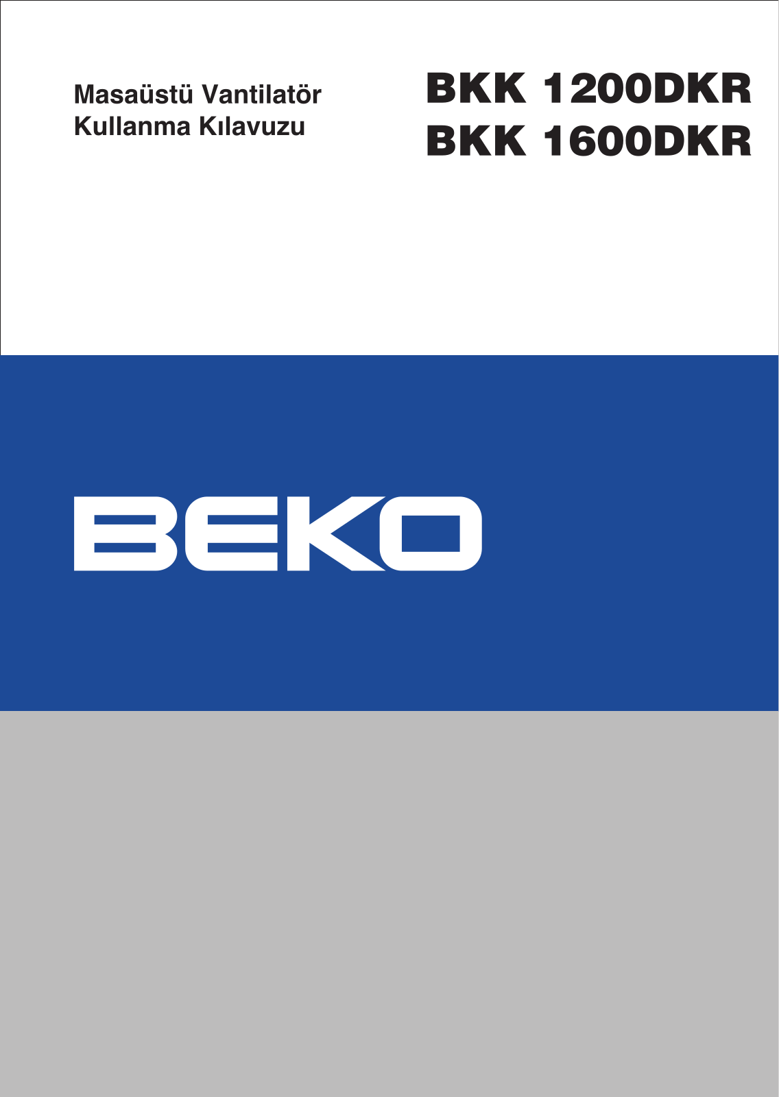 Beko BKK1200DKR, BKK1600DKR User manual