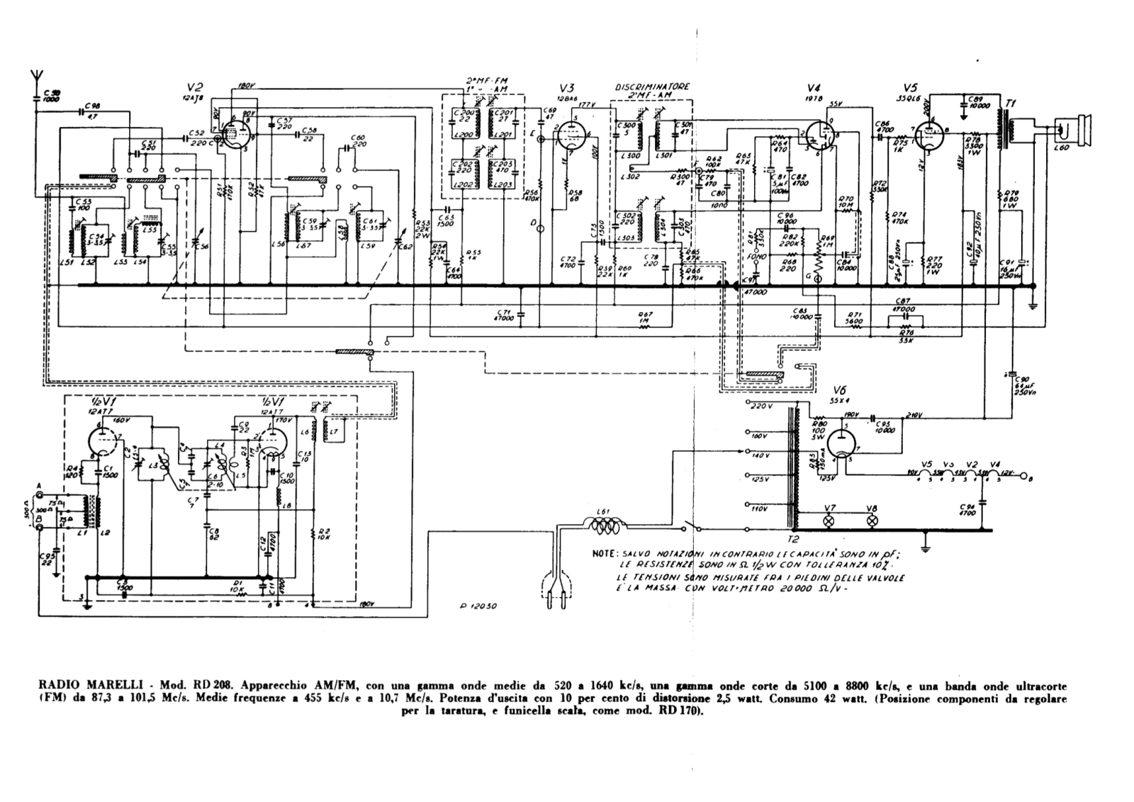 Radiomarelli rd208 schematic