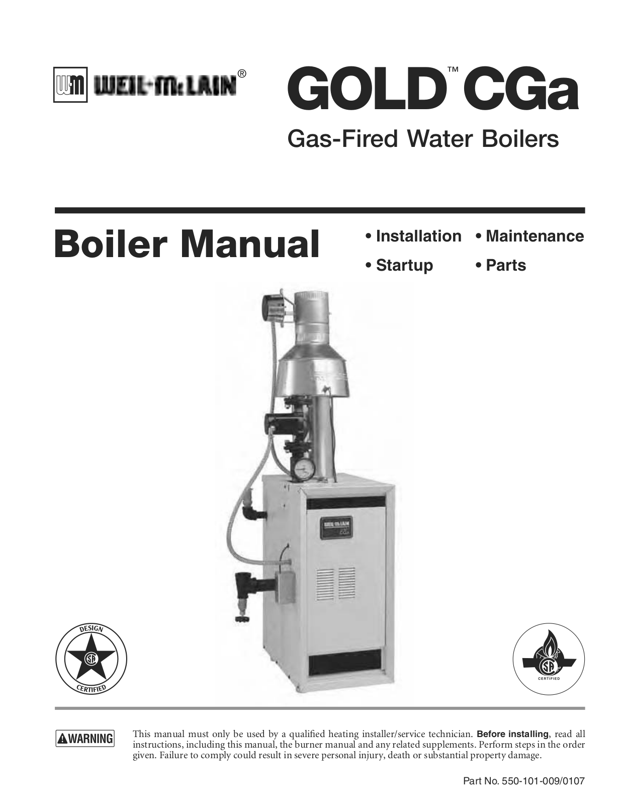 Weil-McLain CGA25SPDN User Manual