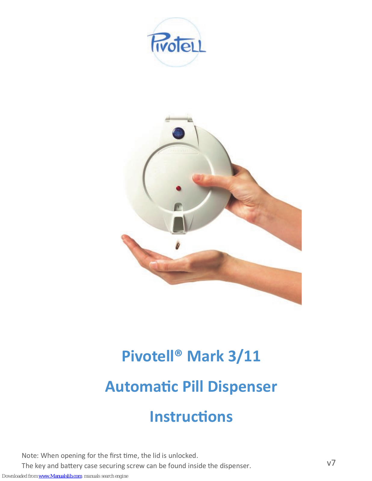 Pivotell Mark 3/11 Instructions Manual - ManualMachine.com
