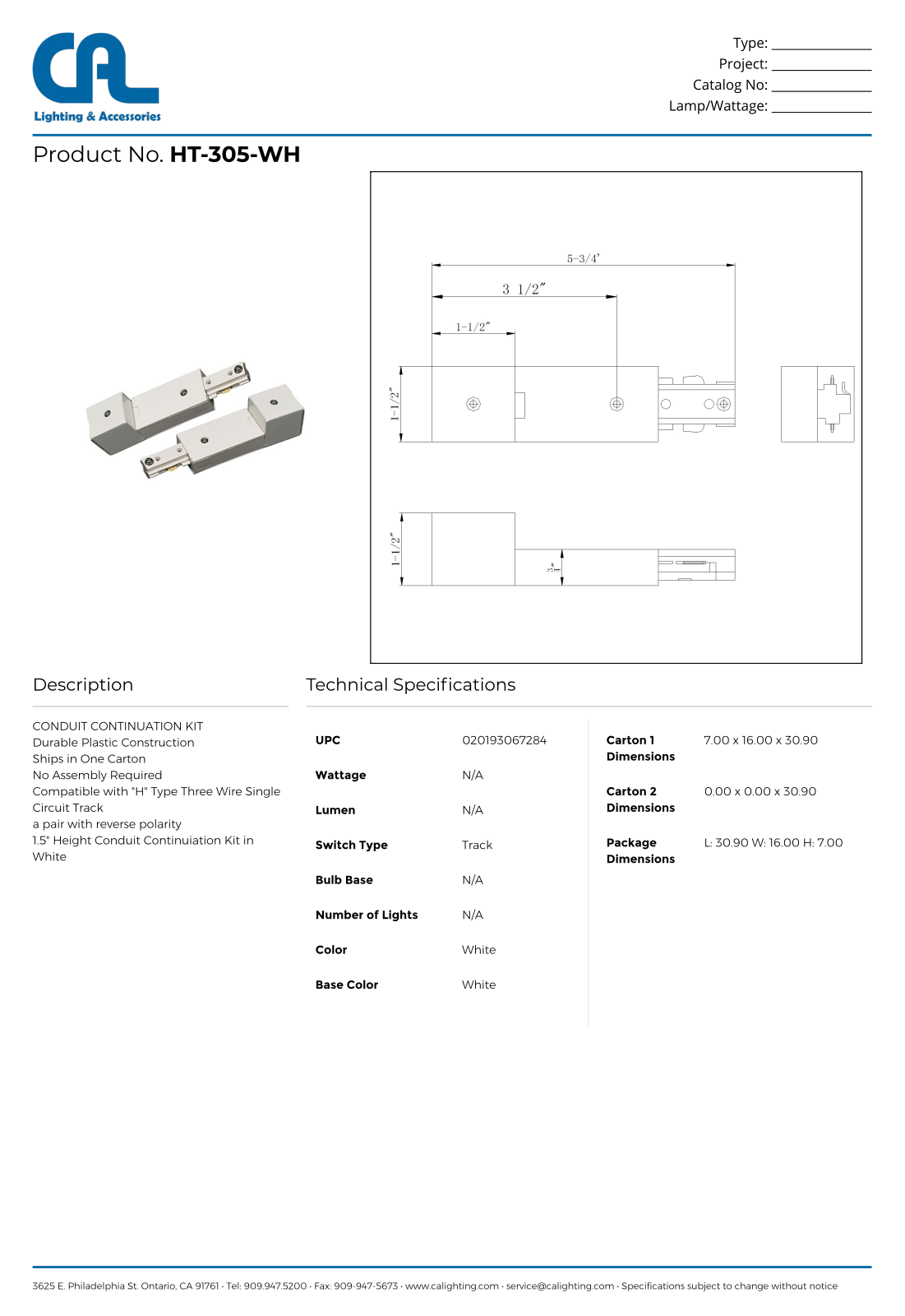 Cal Lighting CG10700 Specifications - ManualMachine.com
