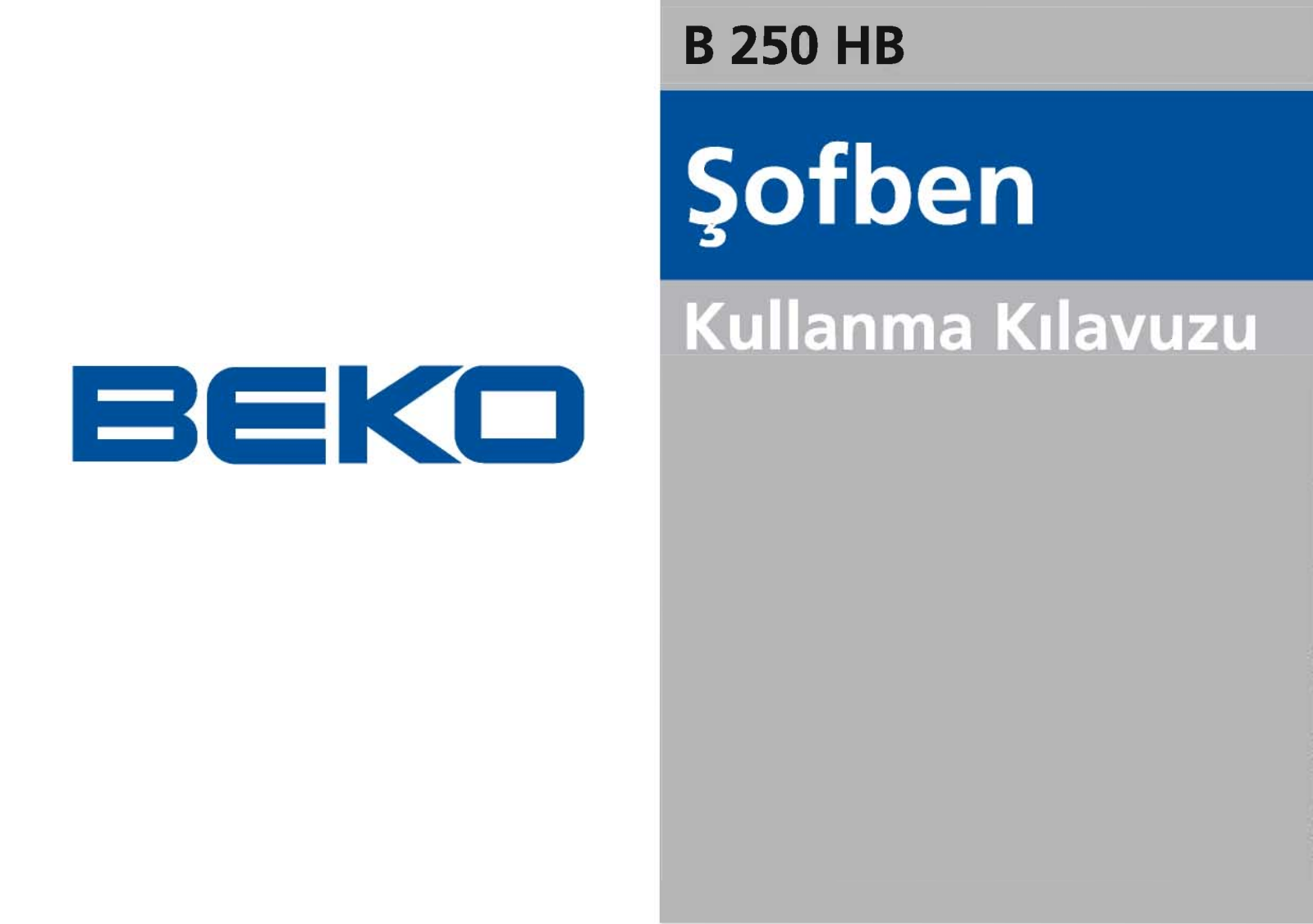 Beko B 250 HB User Manual