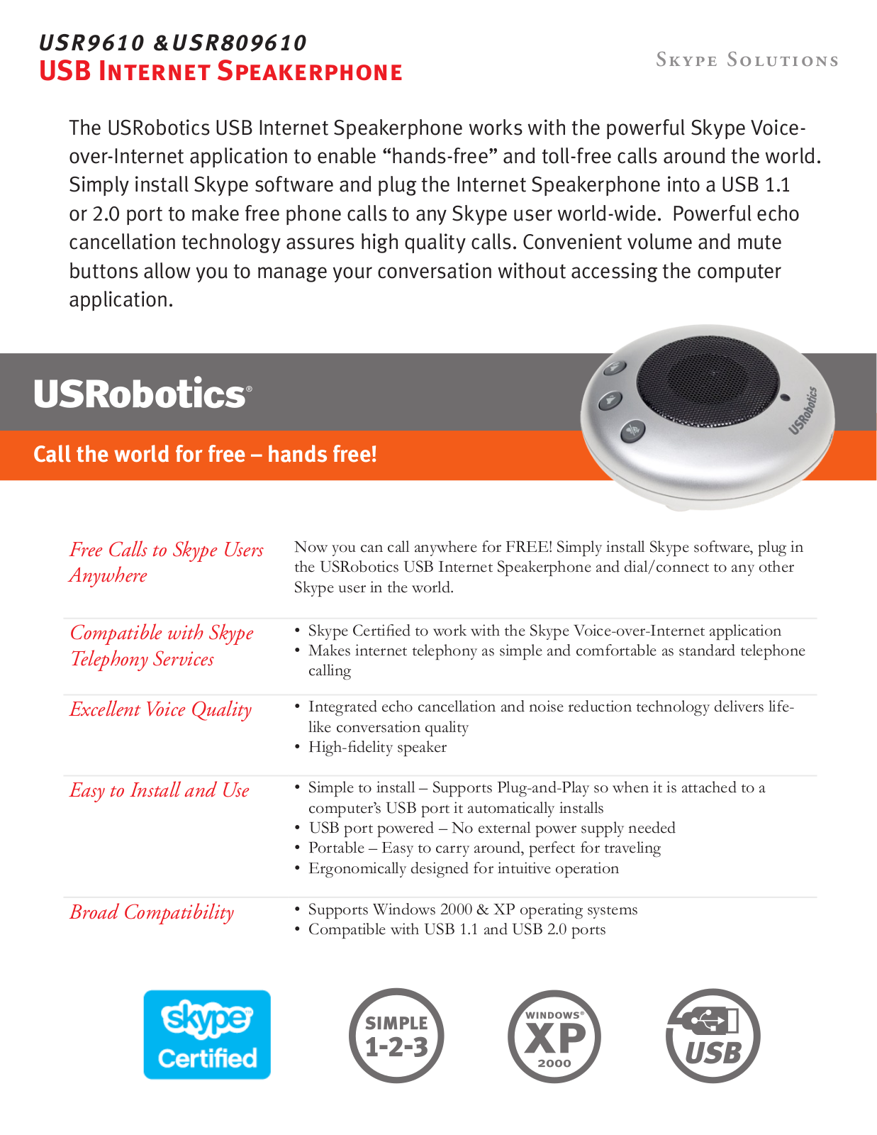 Us robotics USR9610, USR809610 PRODUCT BROCHURE