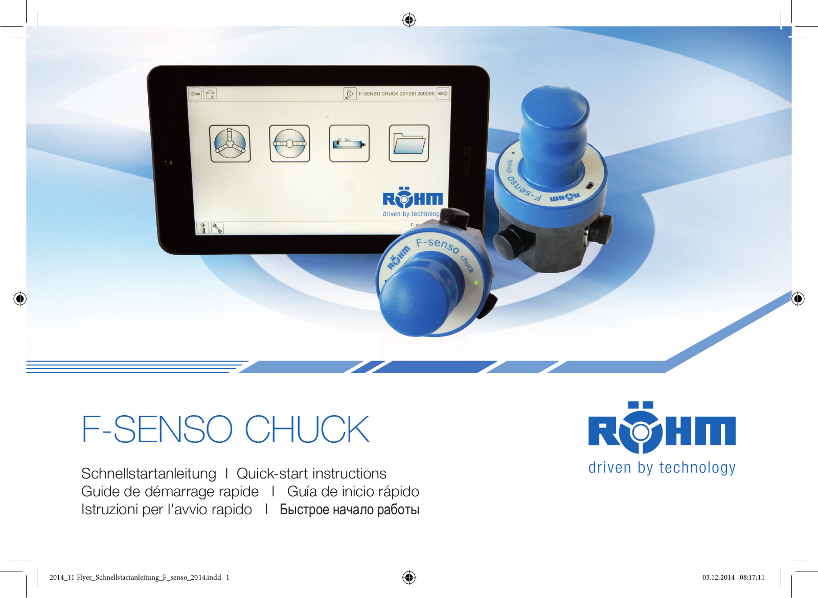 Rohm F-SENSO CHUCK Quick Start Instructions