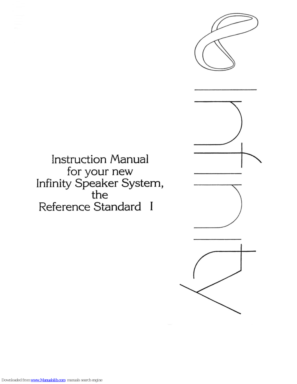 Infinity Reference Standart I Instruction Manual