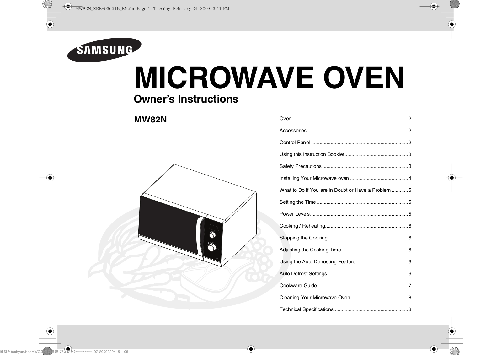 Samsung MW82N-S User Manual