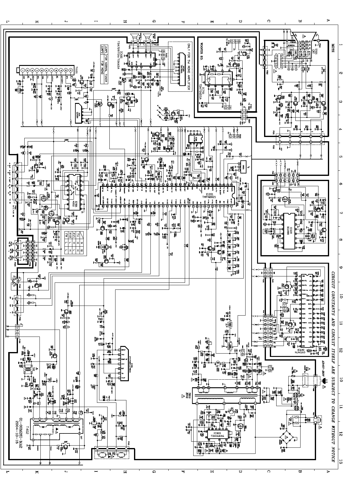 TCL TMPA8821M281 Schematic