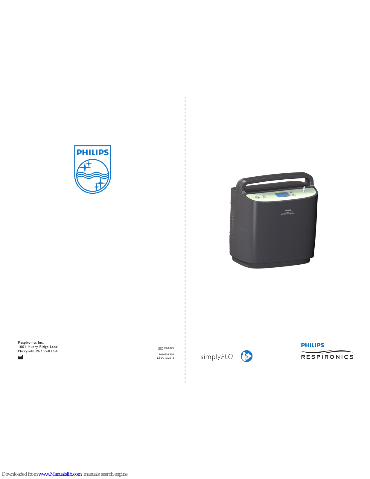 Philips simplyFLO, Respironics simplyFLO User Manual