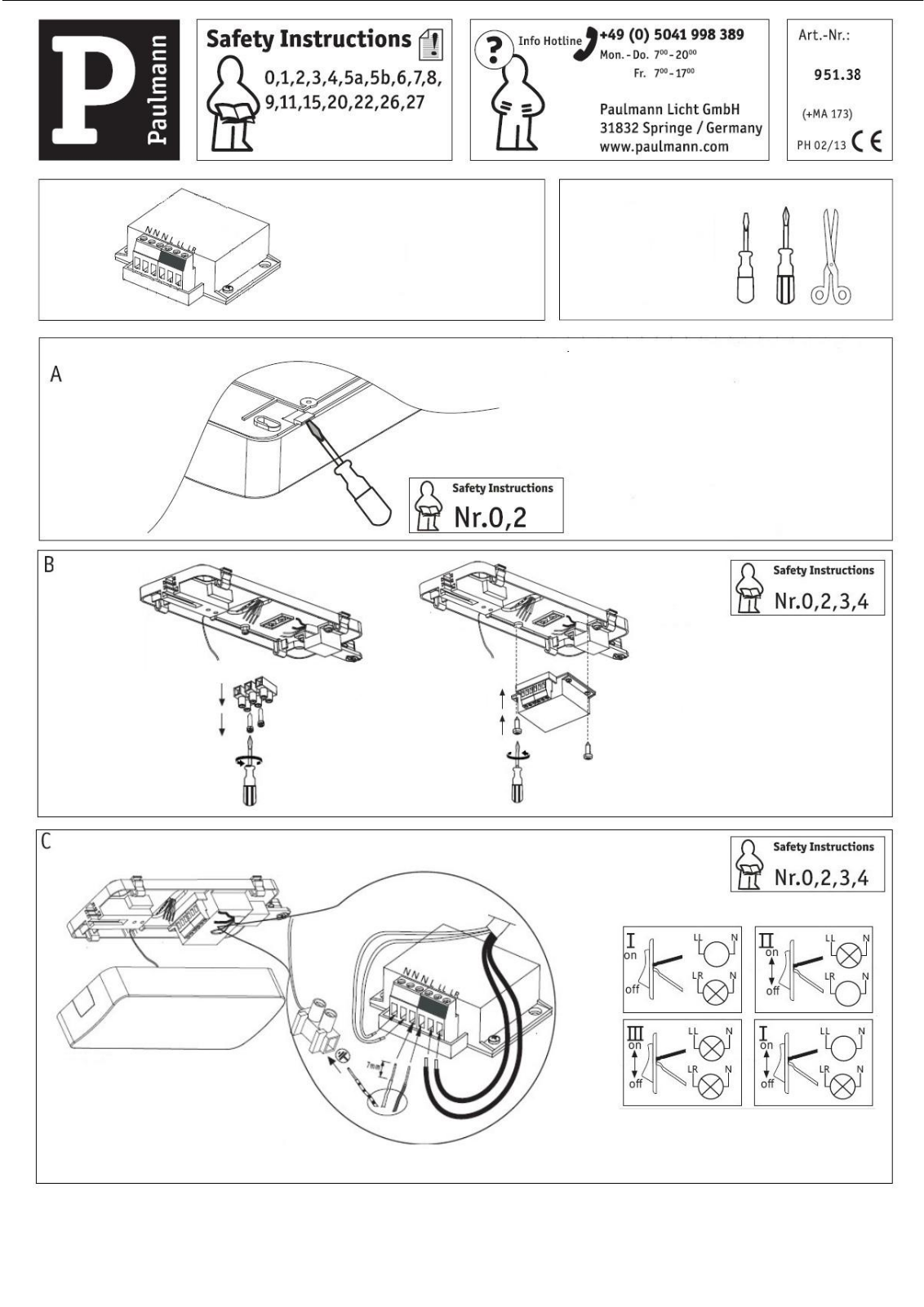 Paulmann 951.38 operation manual - ManualMachine.com