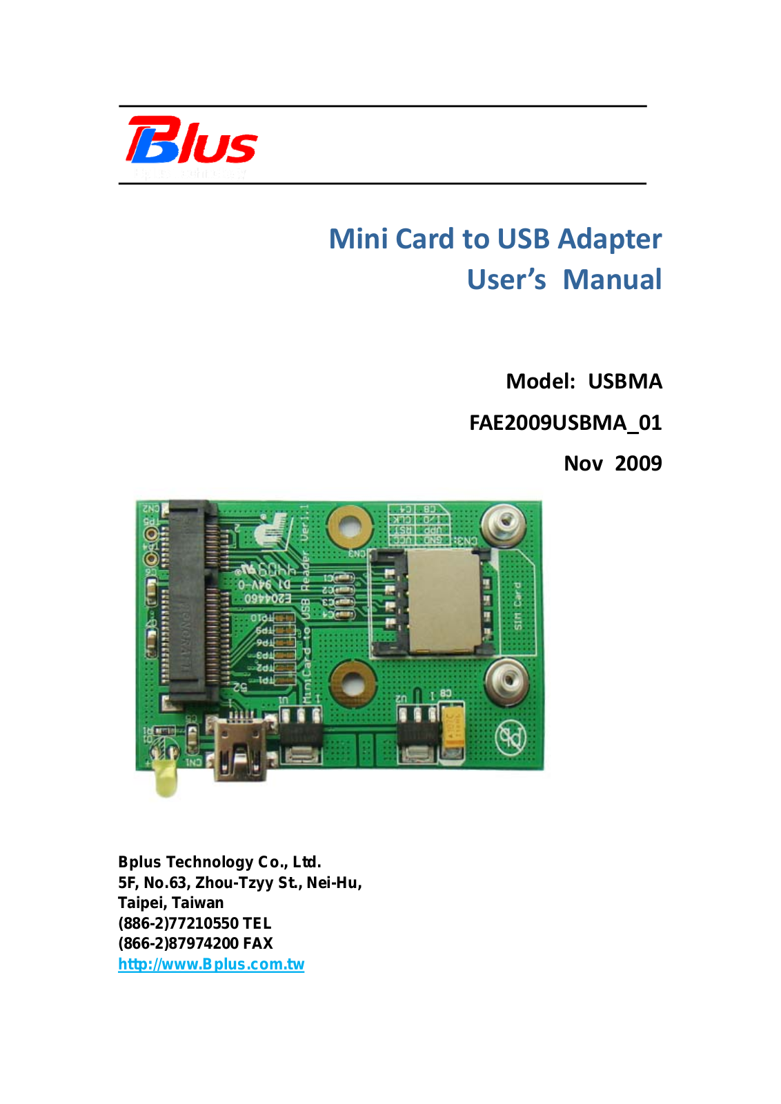 Bplus USBMA User Manual - ManualMachine.com