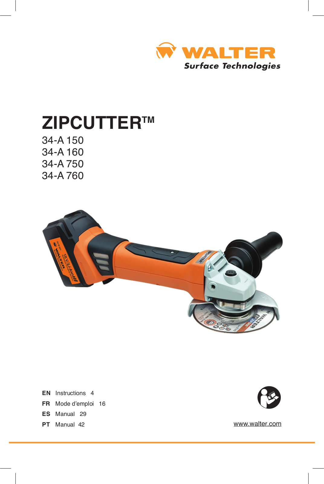 Walter 34-A 150, 34-A 160, 34-A 750, 34-A 760 User guide - ManualMachine.com