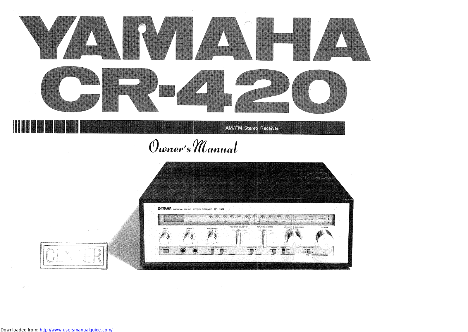 Yamaha Audio CR-420 User Manual