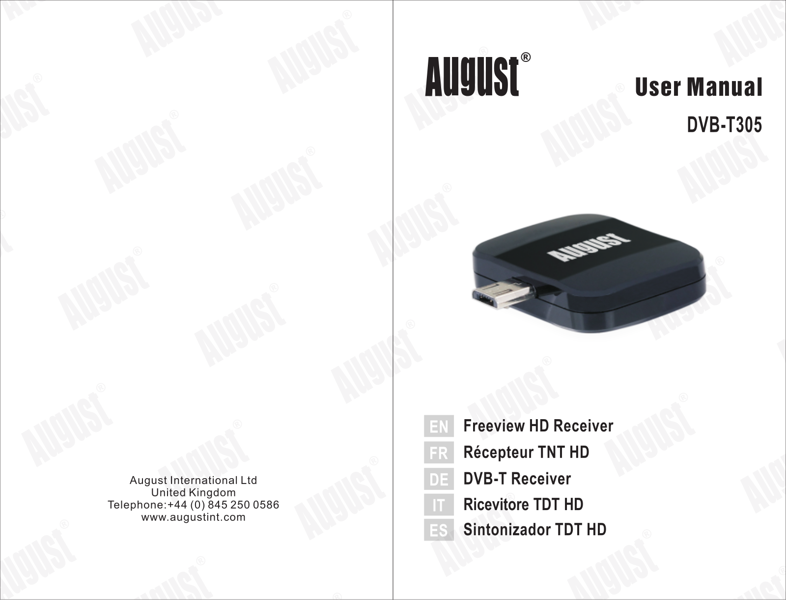 August DVB-T305 User manual