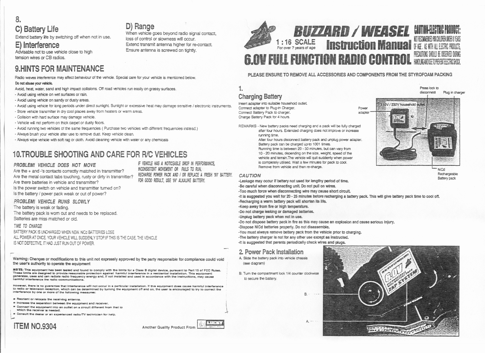 Zaptoys 9304 49 User Manual