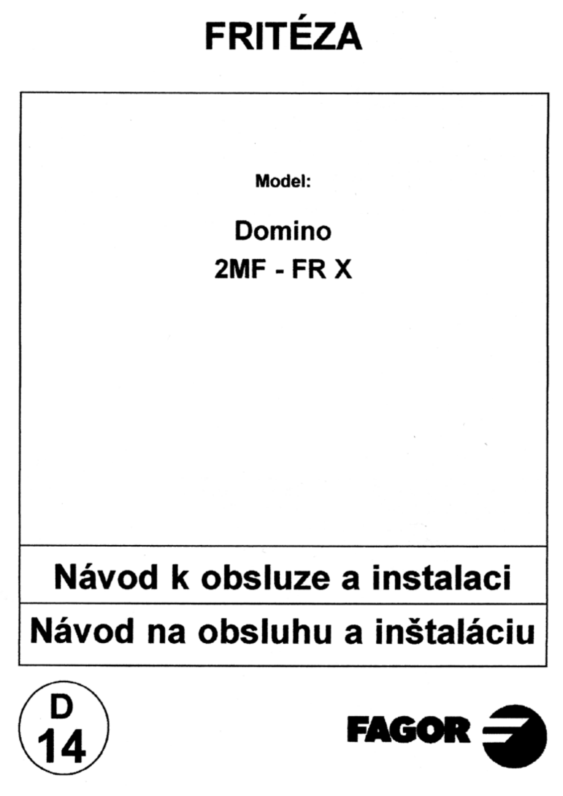 Fagor 2MF-FR X Manual
