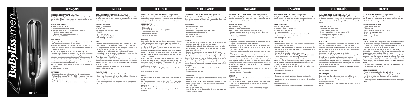 BABYLISS ST17E User Manual