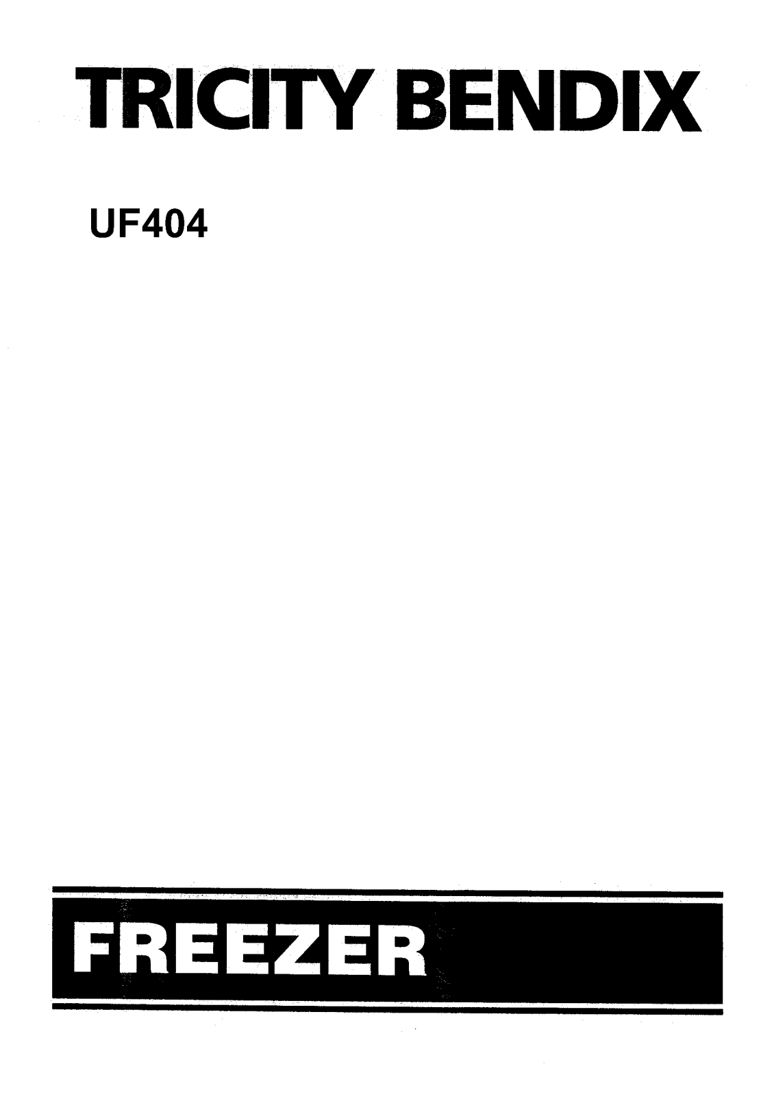 Tricity Bendix UF404 User Manual