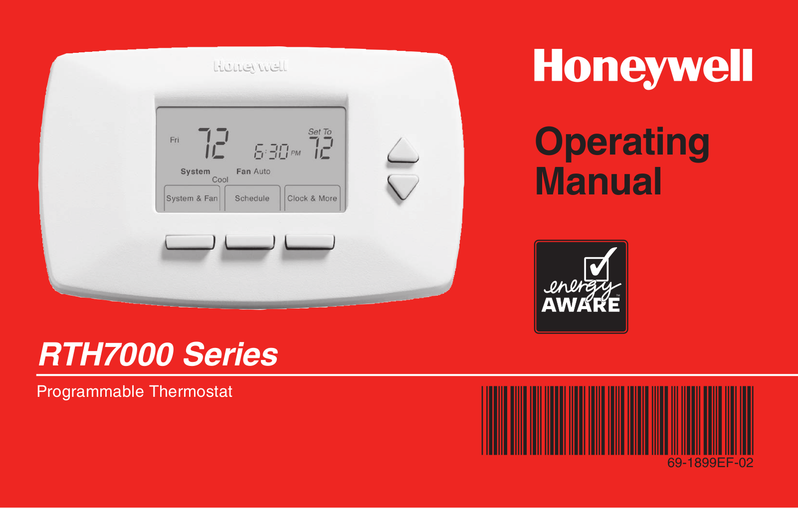 Honeywell RTH7500, RTH7400 User Manual