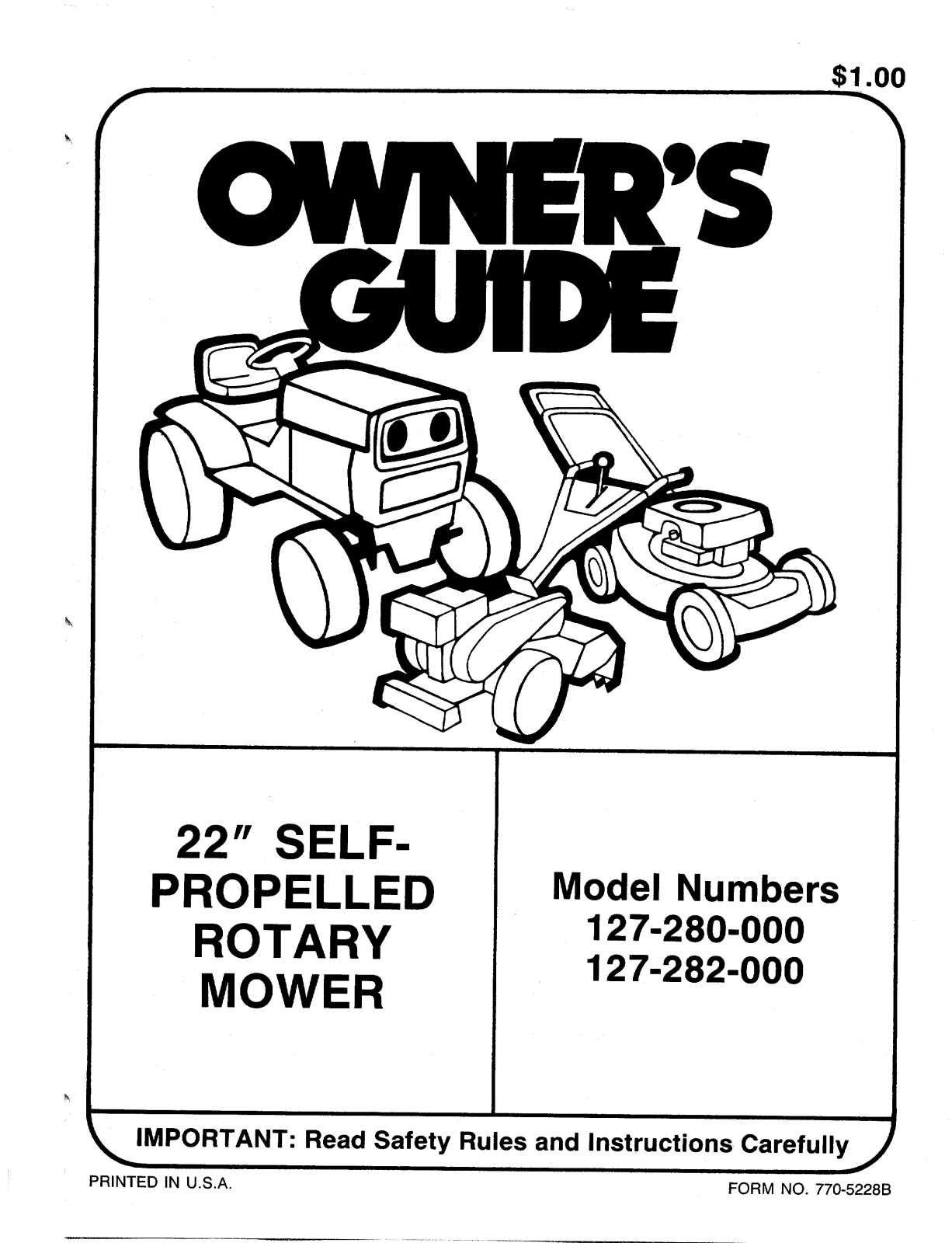 MTD 127-280-000, 127-282-000 User Manual