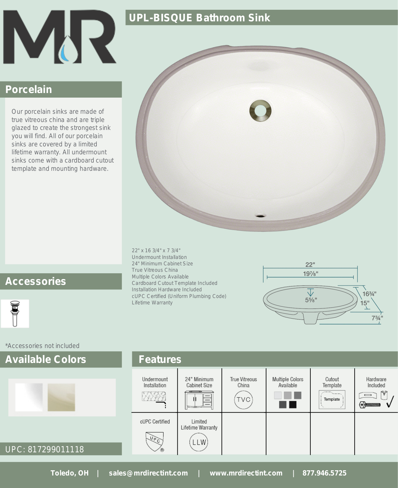MR Direct MRDR1933 Specifications - ManualMachine.com