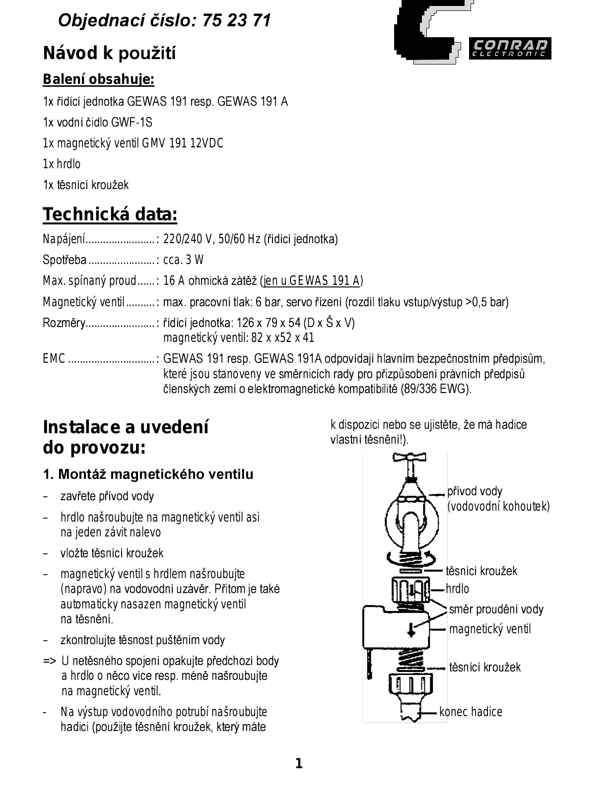 Greisinger GEWAS 191, GEWAS 191A User guide