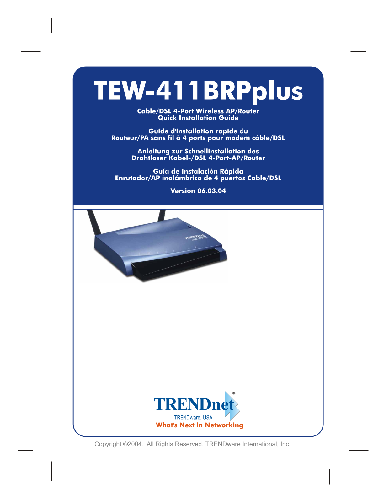 TRENDNET TEW-411BRPPLUS User Manual