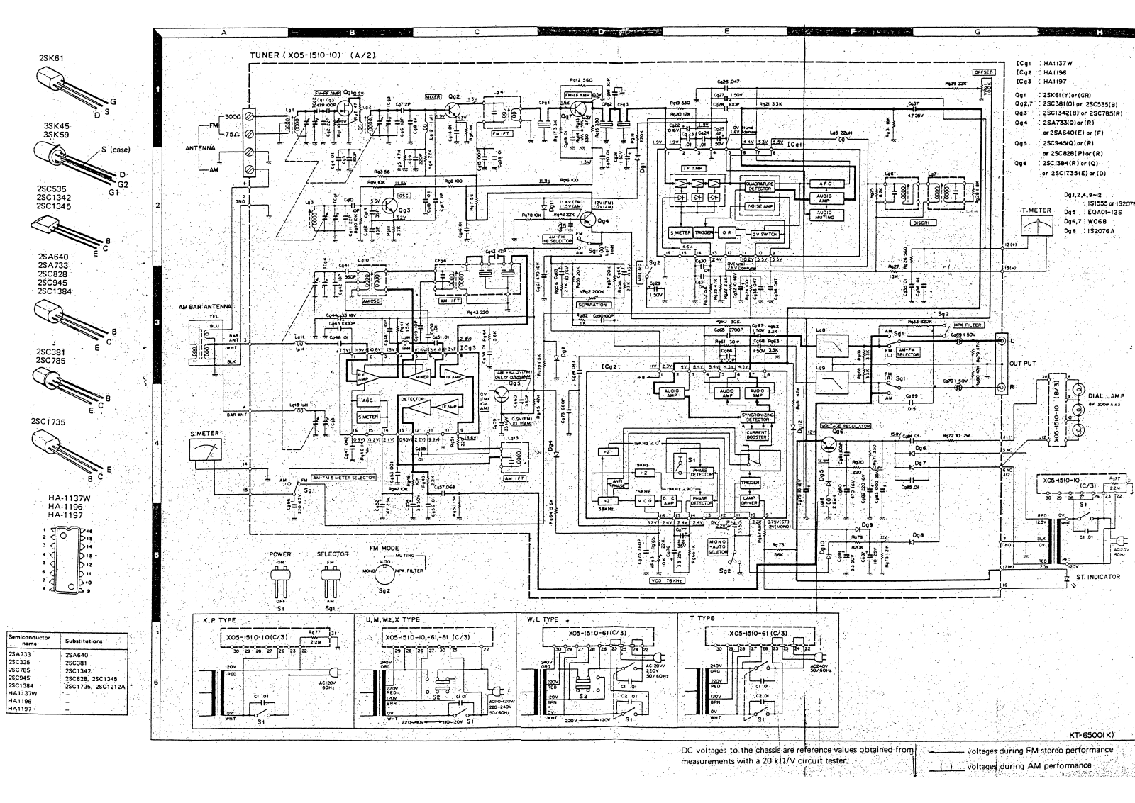 Kenwood KT-6500 Schematic