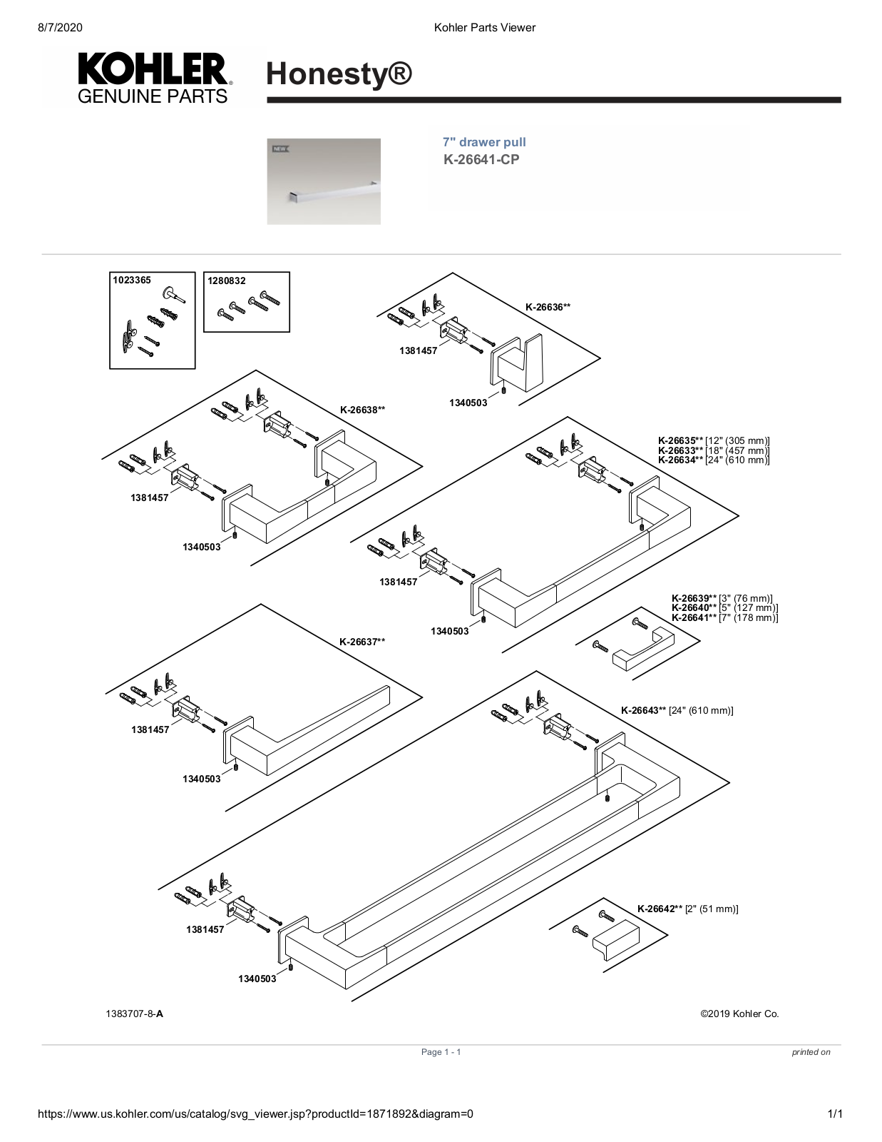 Kohler LBPR3582 Specifications - ManualMachine.com