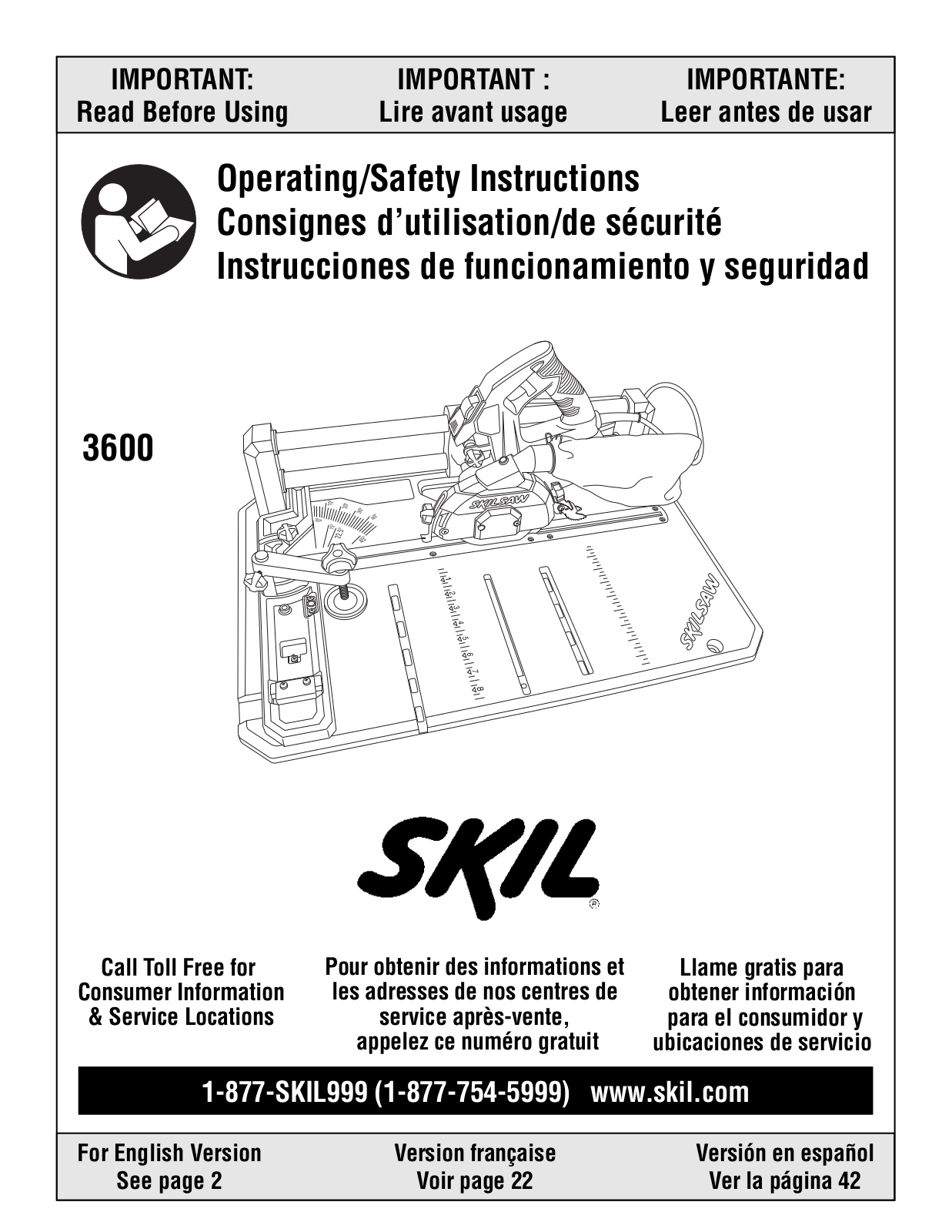 Skil 3600 User Manual