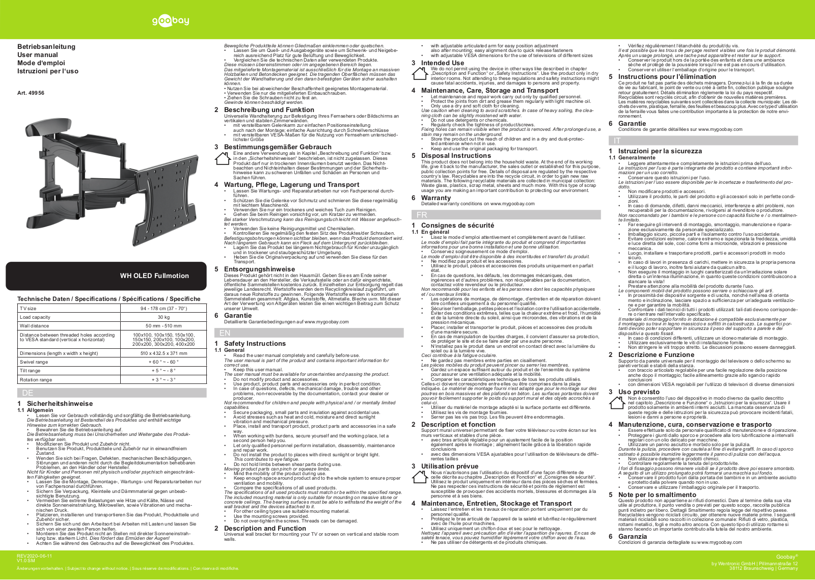 GOOBAY 49956 Datasheet - ManualMachine.com