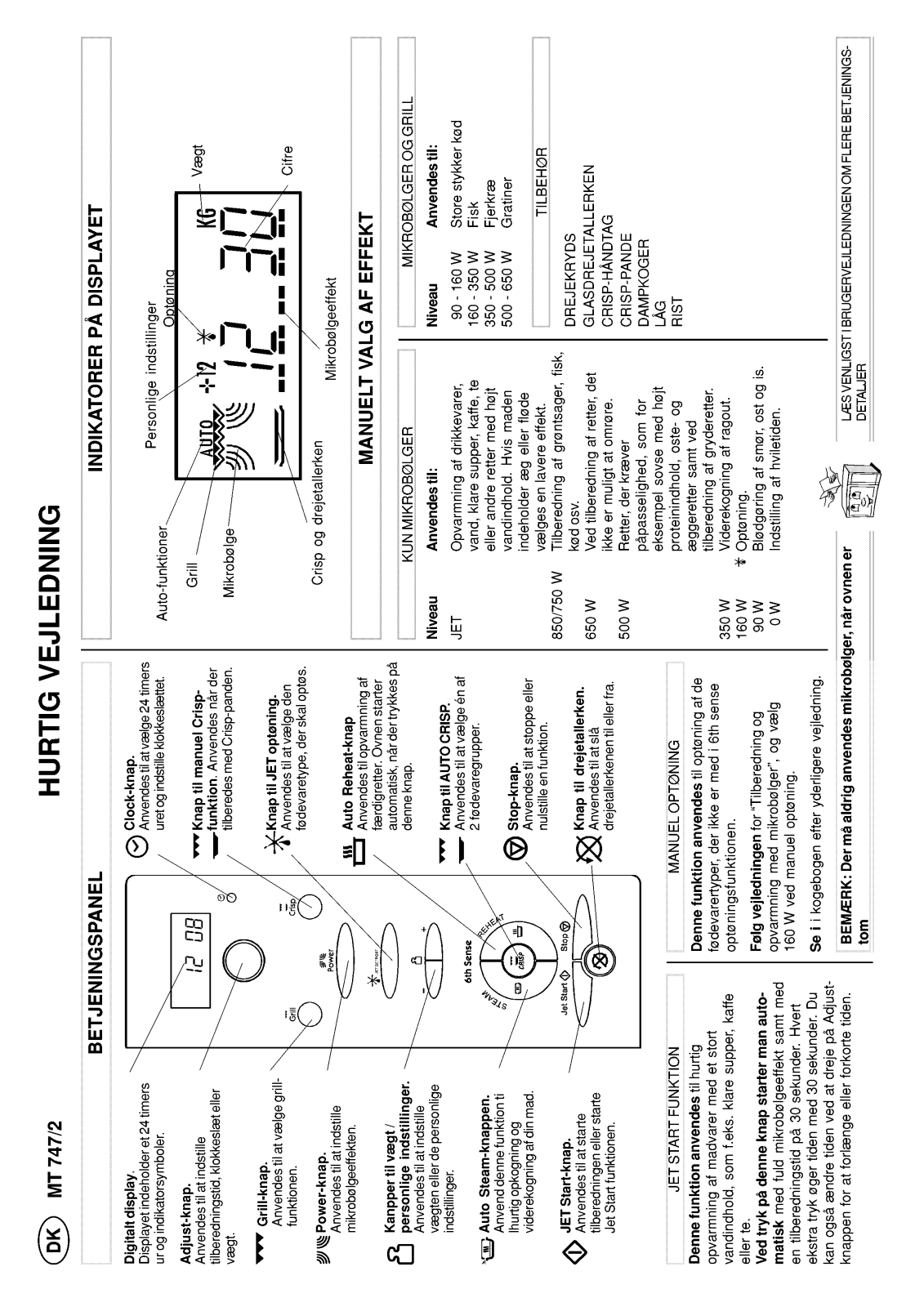 Whirlpool MT 747 / 2 / BL User Manual