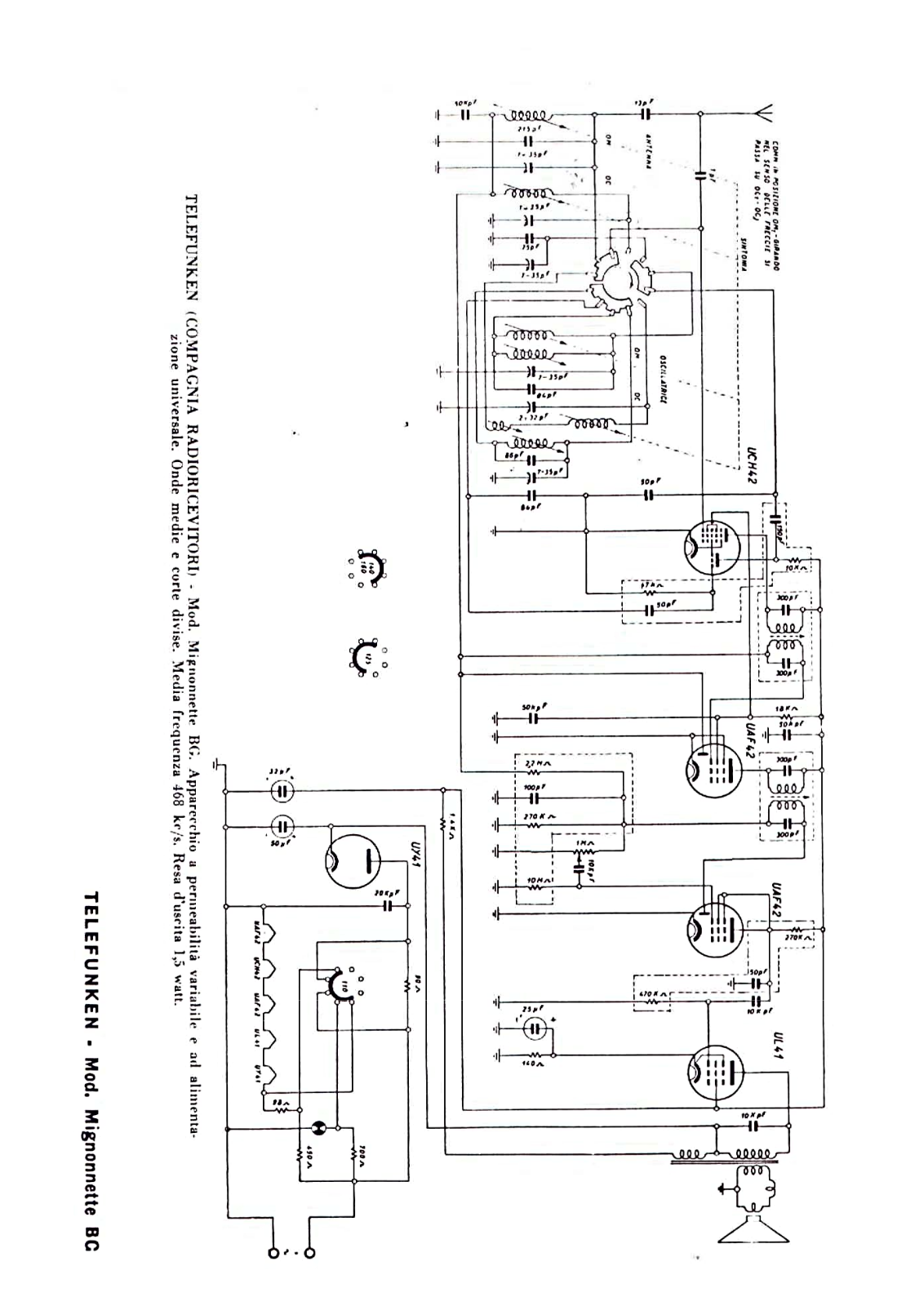 Telefunken Mignonette-BC Schematic