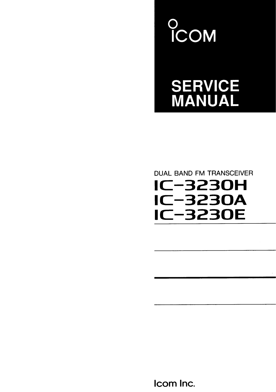 Icom ic 3230 schematic