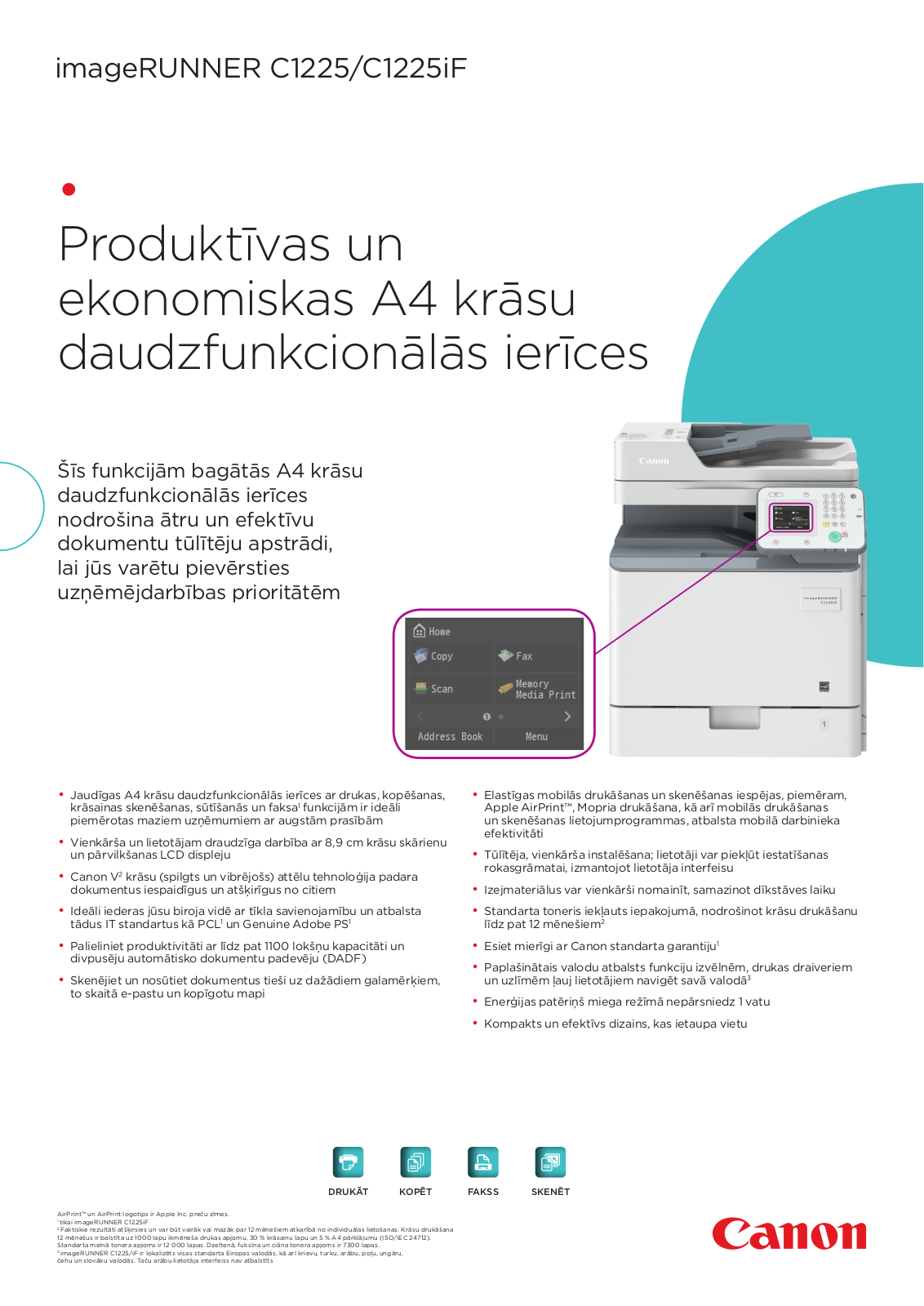 Canon IMAGERUNNER C1225IF, IMAGERUNNER C1225 BROCHURE