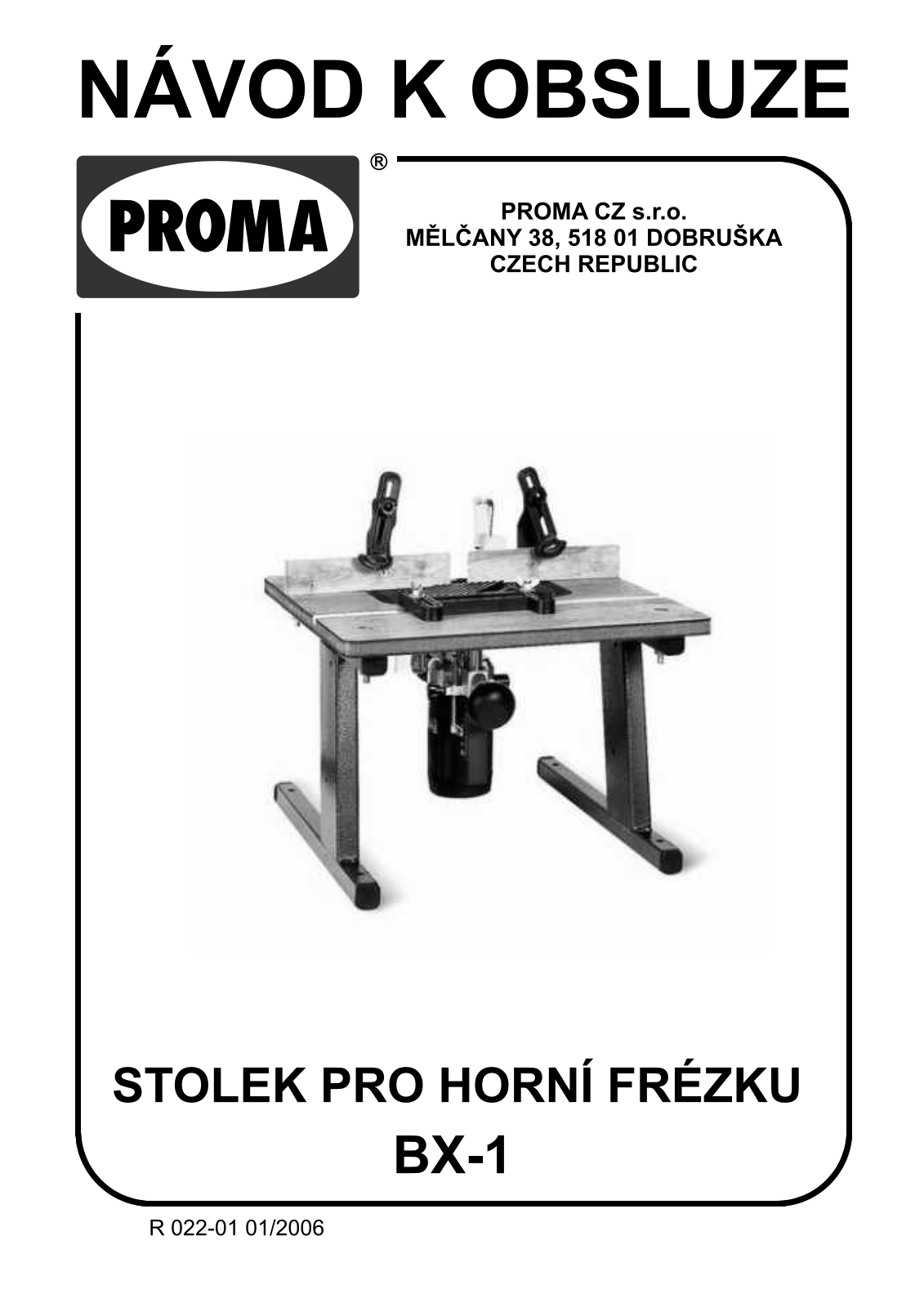 Proma BX-1 User Manual