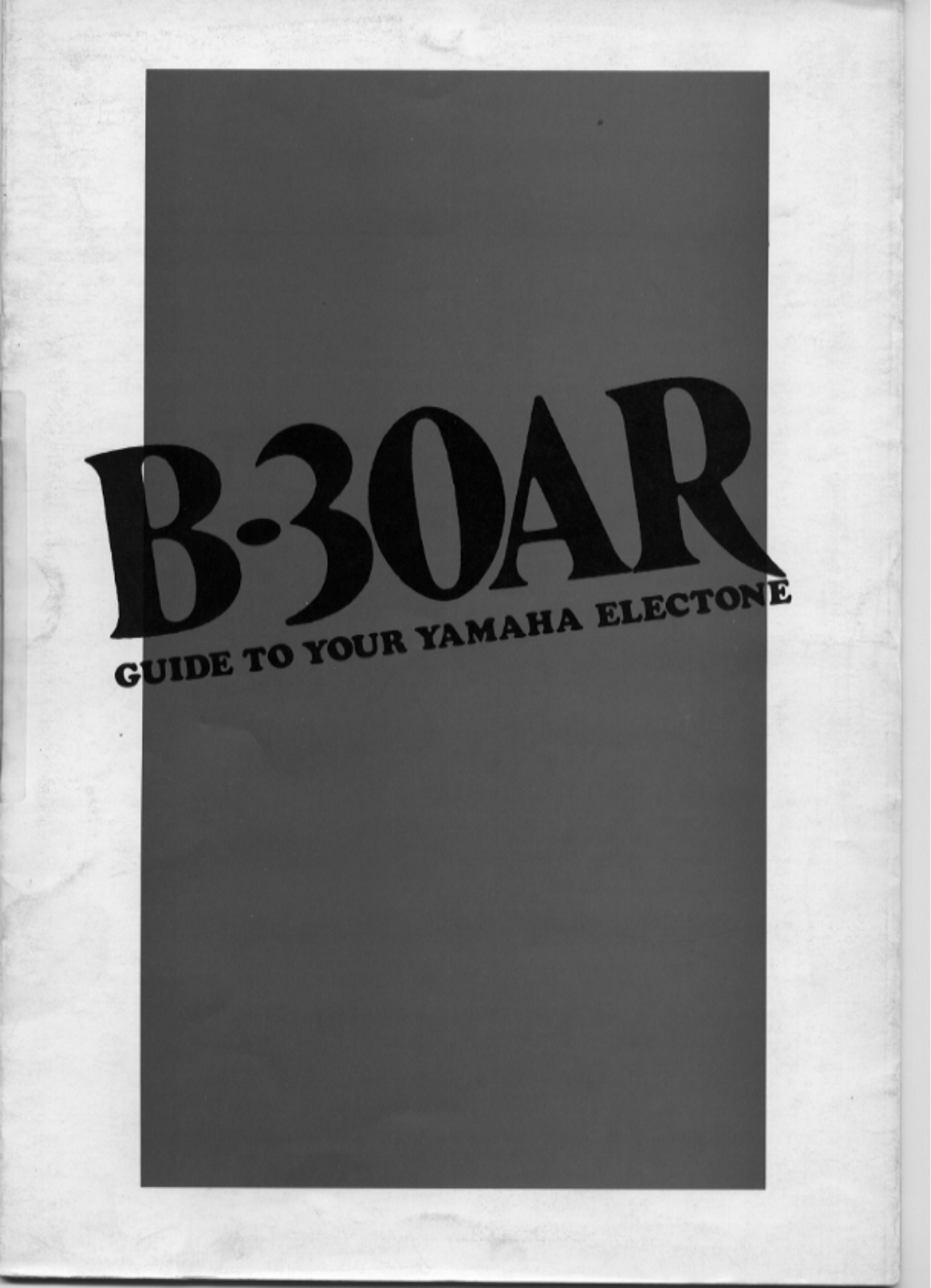 Yamaha B30ARE, B30AR User Manual