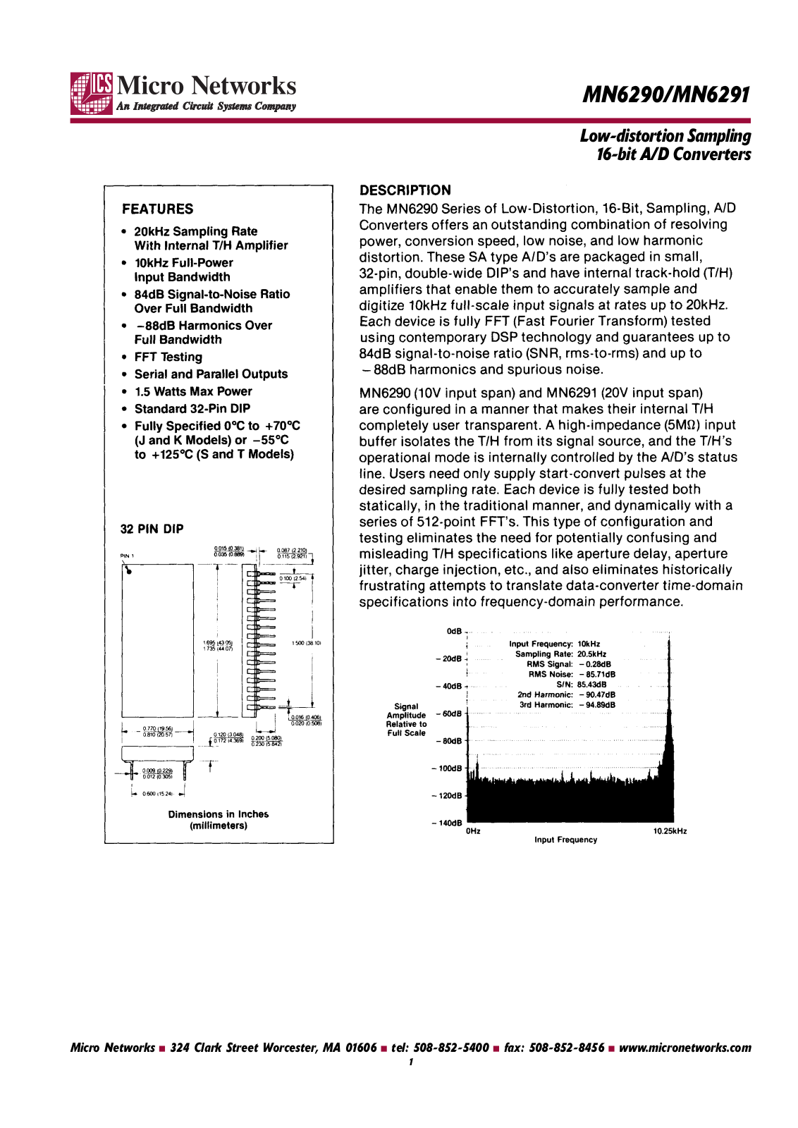 Micronetworks MN6291T-B, MN6291S-B, MN6291J, MN6291K, MN6291S Datasheet