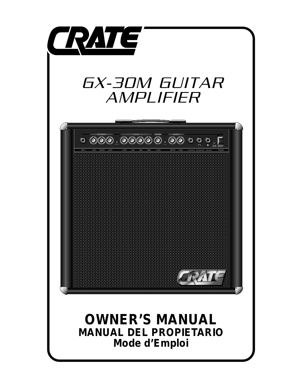 Crate GX30M Owner's Manual