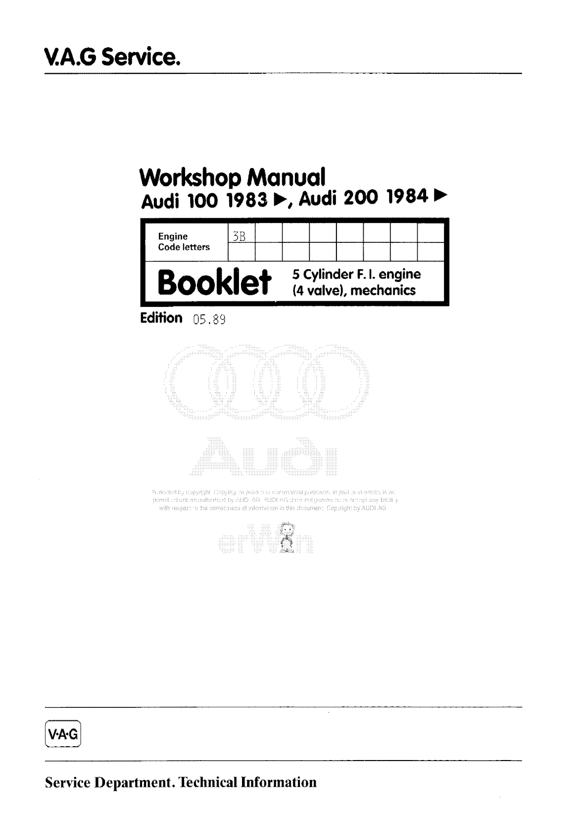 Audi RS2 A1995 User Manual