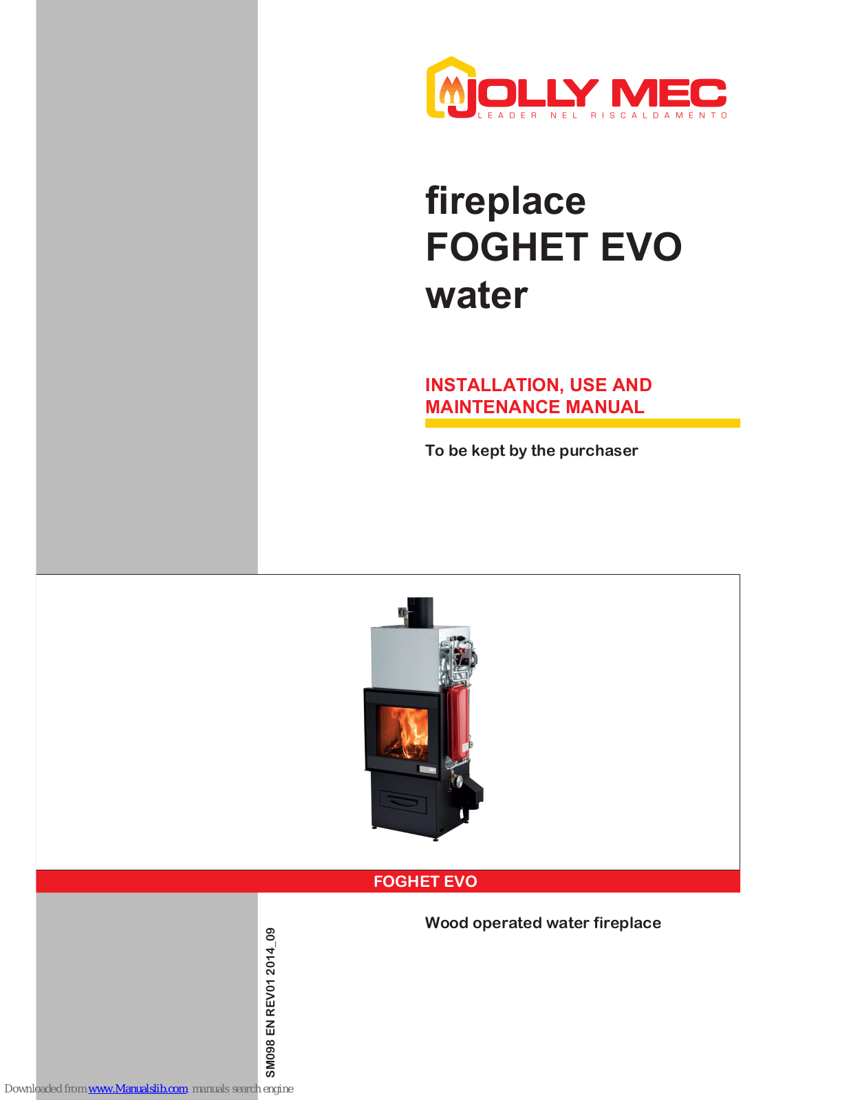 Jolly Mec FOGHET EVO Installation, Use And Maintenance Manual - ManualMachine.com