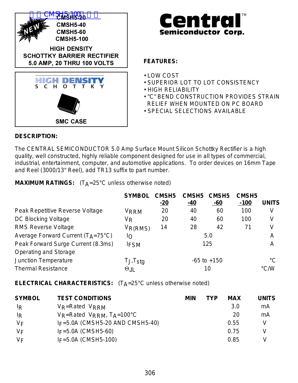 Central CMSH5-20, CMSH5-40, CMSH5-60, CMSH5-100 Service Manual