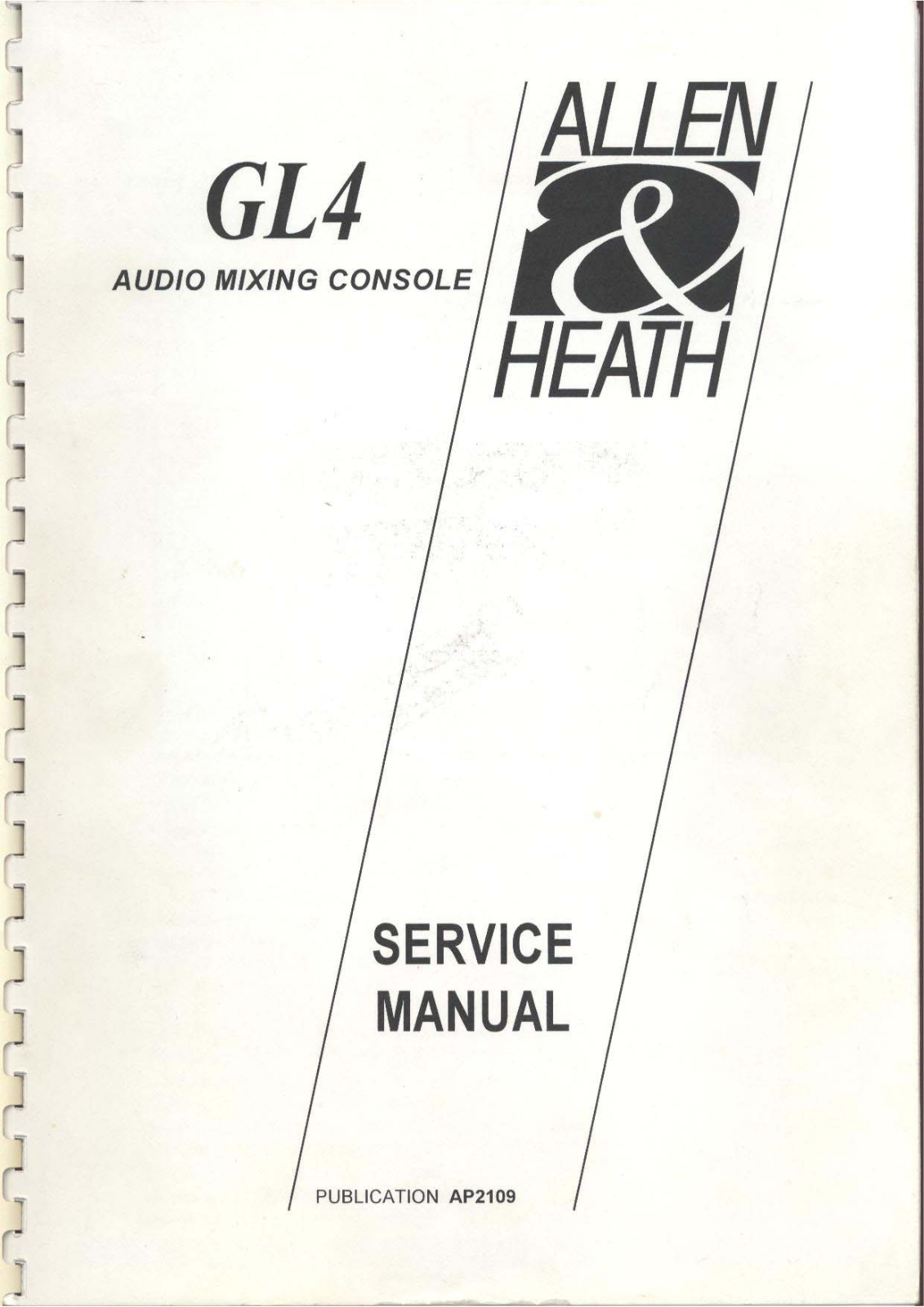 Allen & Heath GL4 Service Manual