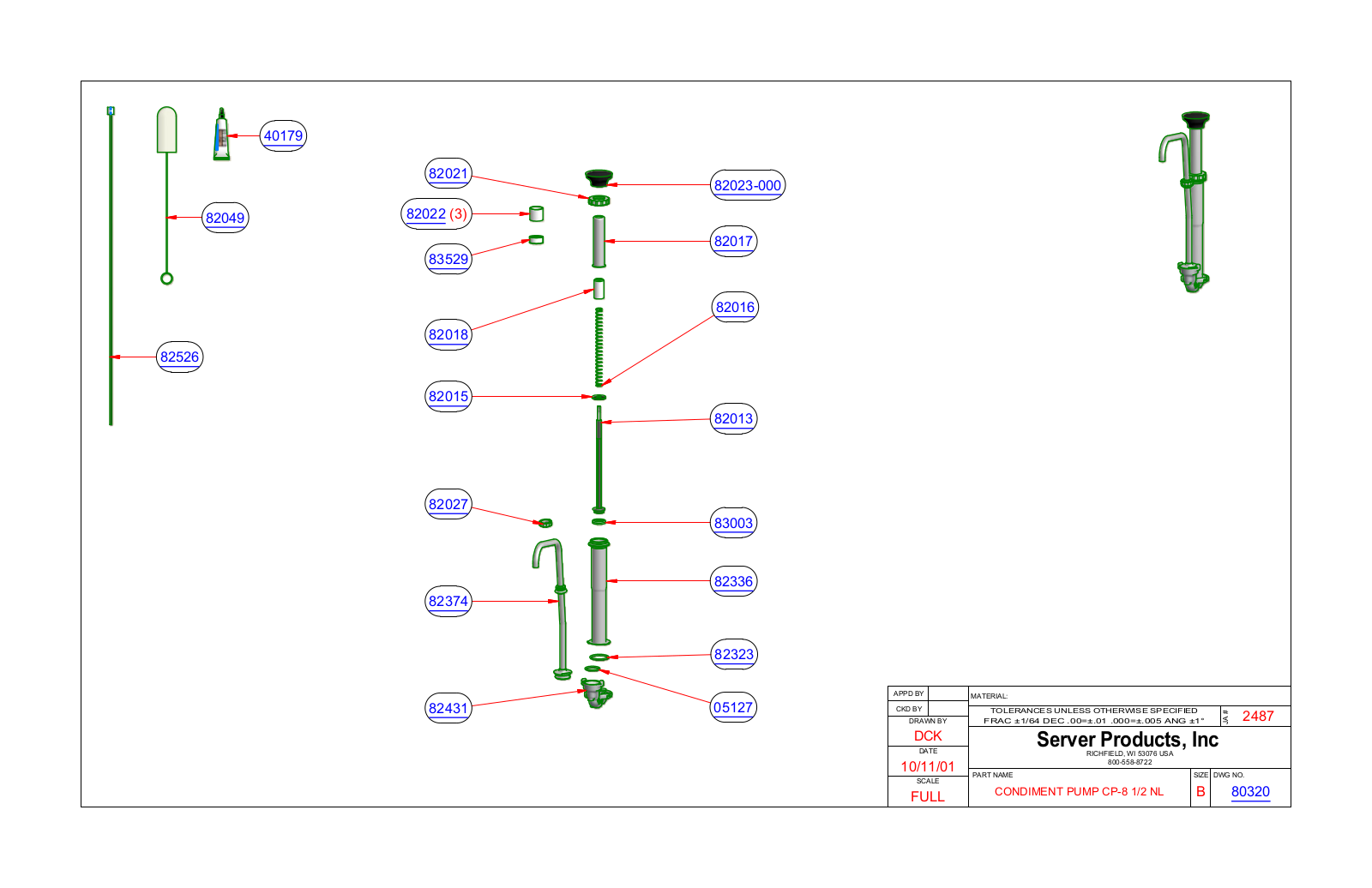 Server 80320 Parts Manual